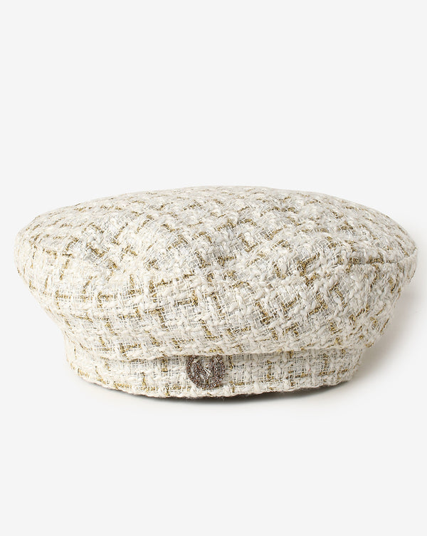 Stylish White Textured Hat