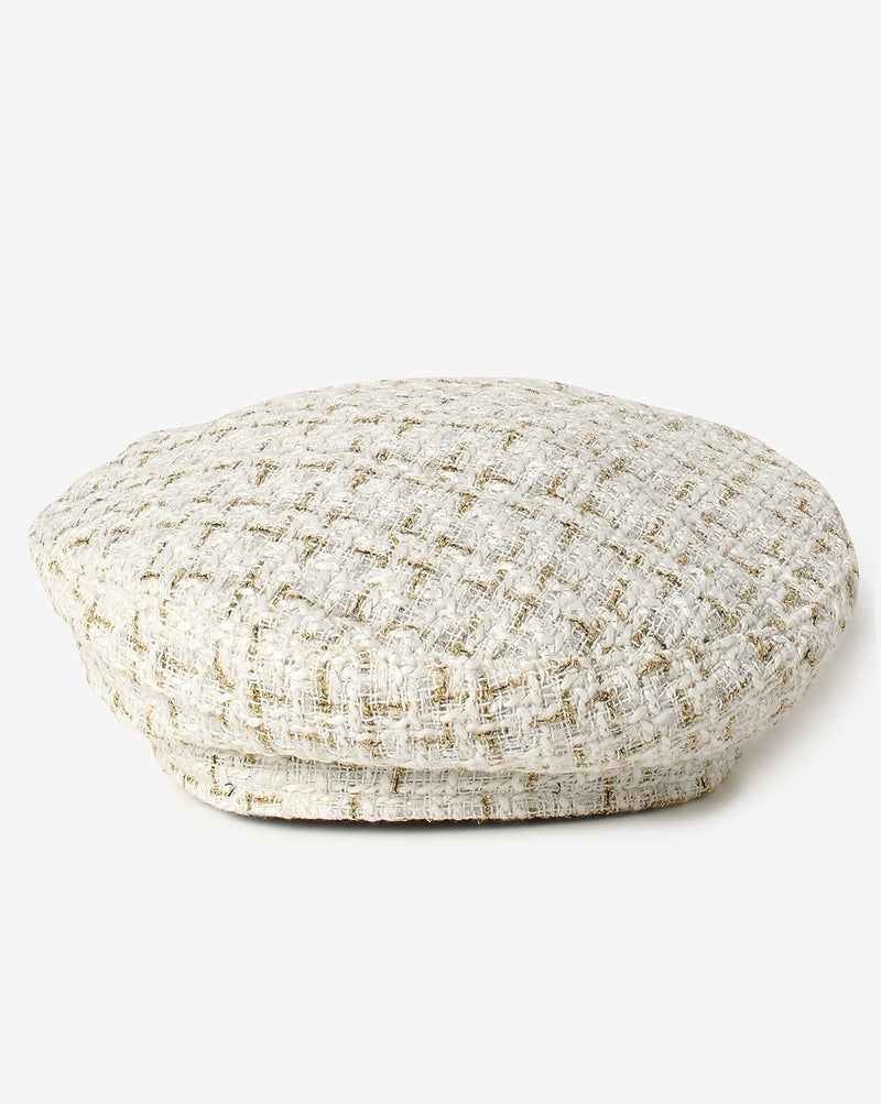 WOMEN STYLISH WHITE TEXTURED HAT