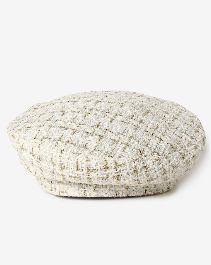 WOMEN STYLISH WHITE TEXTURED HAT