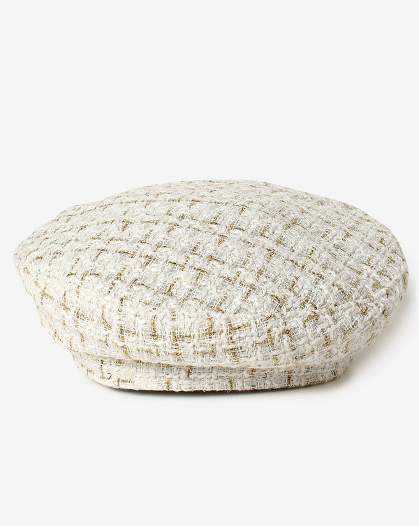 WOMEN STYLISH WHITE TEXTURED HAT