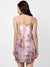 Floral Print 2 Tops, Dress, Pyjama & Coat Satin Night Wear Set