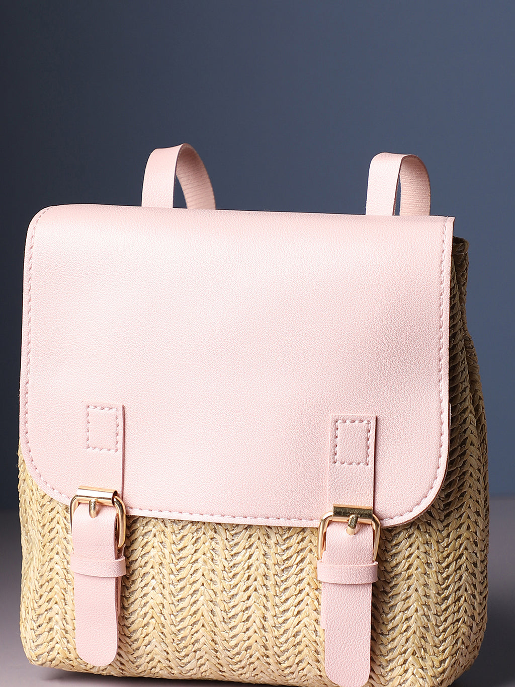 Shirley Pink & Beige Backpack