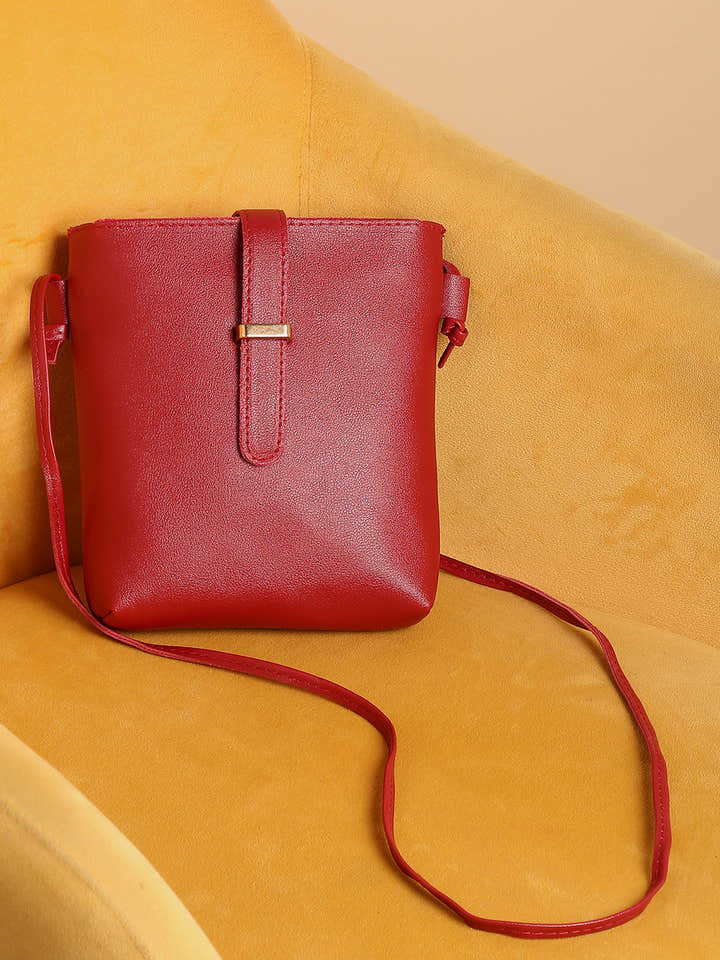 Daisy Maroon Cross Body Bag