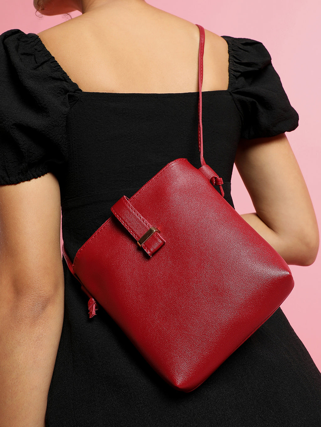 Daisy Maroon Cross Body Bag