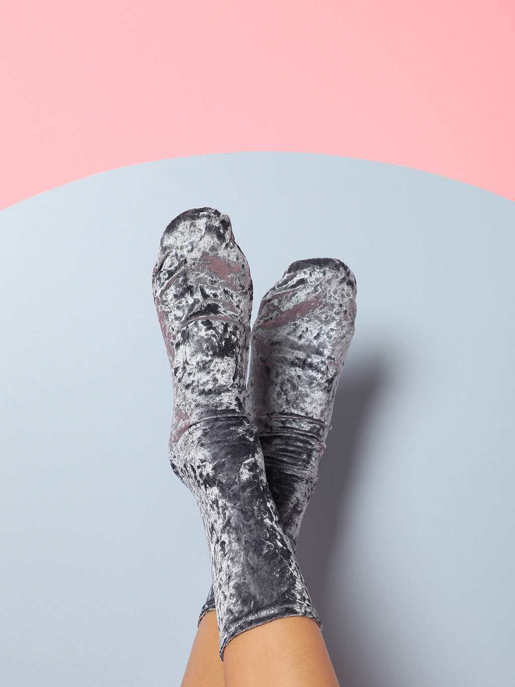 Velvet Calf-Length Socks