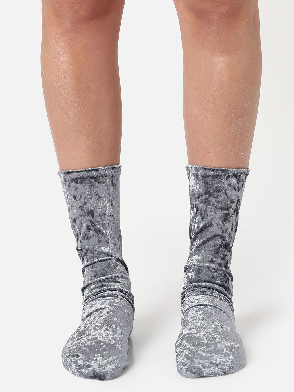 Velvet Calf-Length Socks