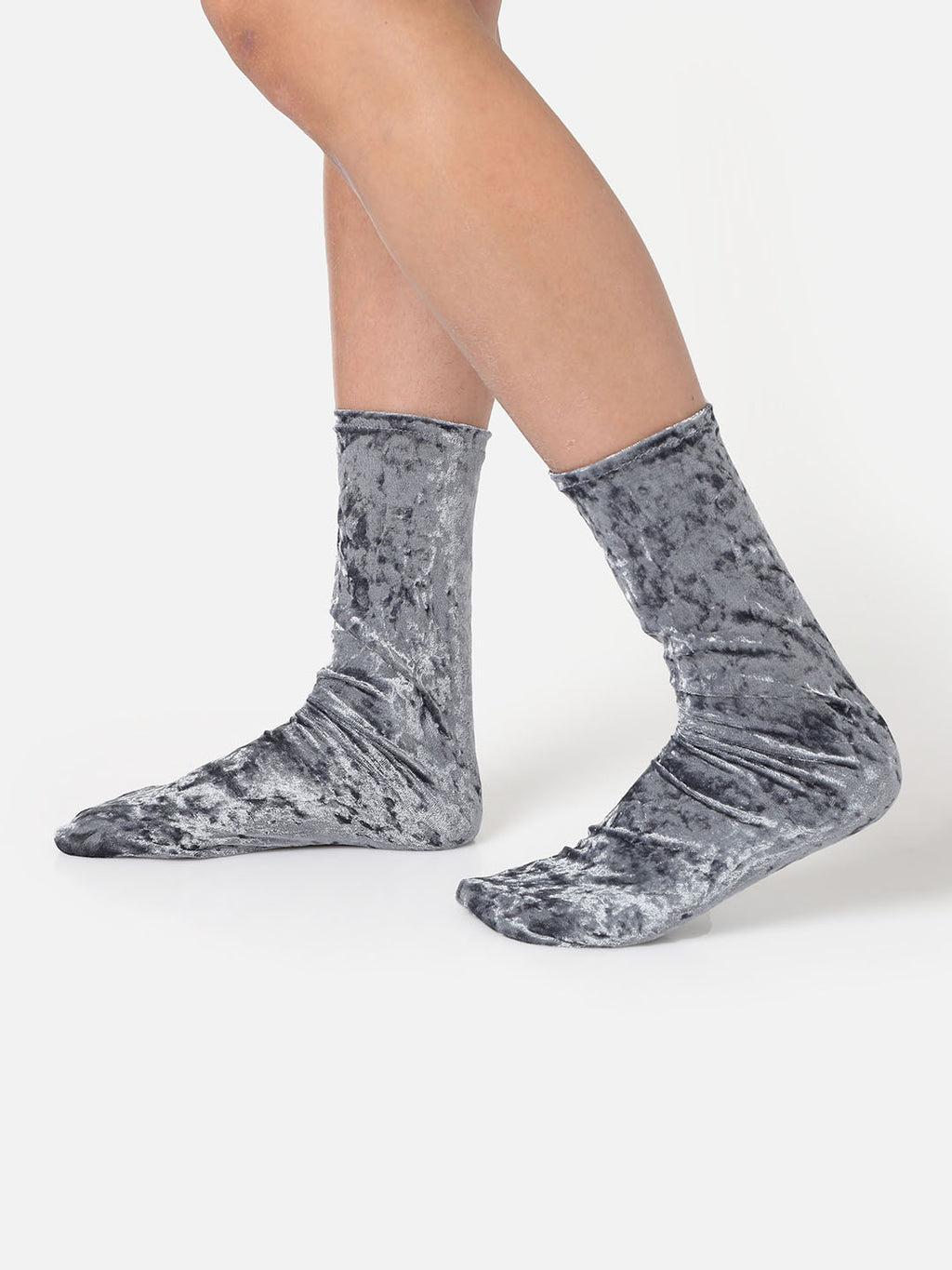 Velvet Calf-Length Socks