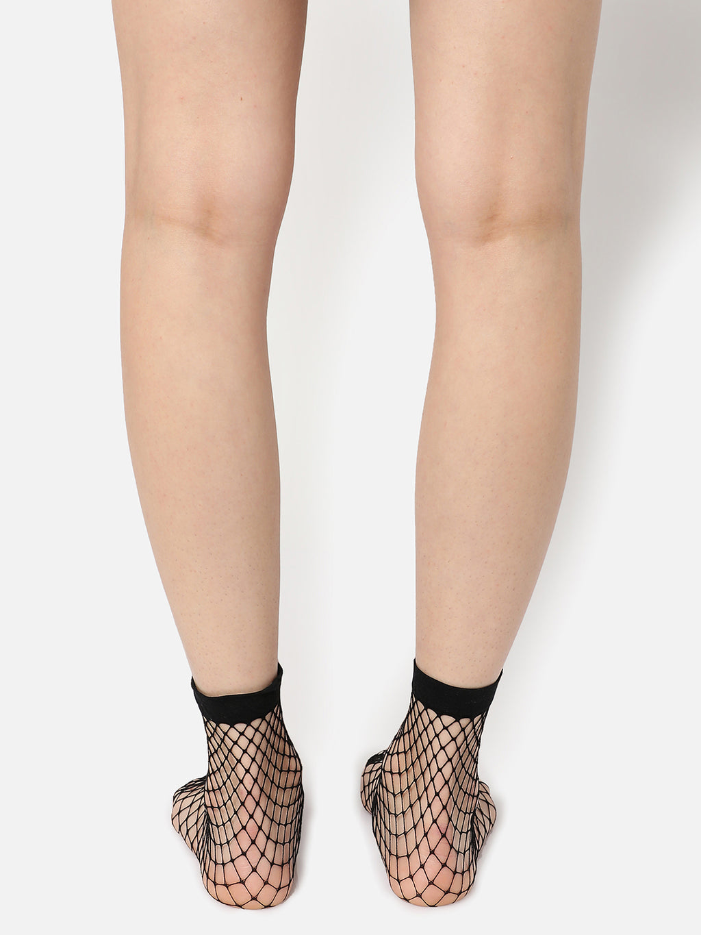 Black Fishnet Ankle Length Socks