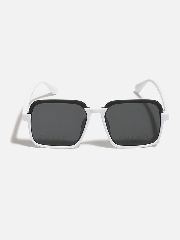 White Frame Oversized Sunglasses
