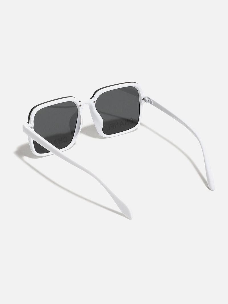 White Frame Oversized Sunglasses