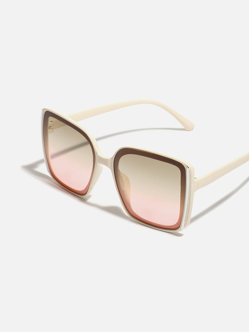 WOMEN BROWN LENS OVERSIZED SUNGLASS
