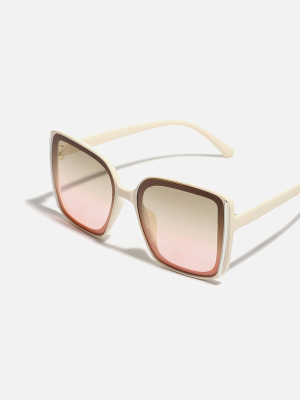 WOMEN BROWN LENS OVERSIZED SUNGLASS