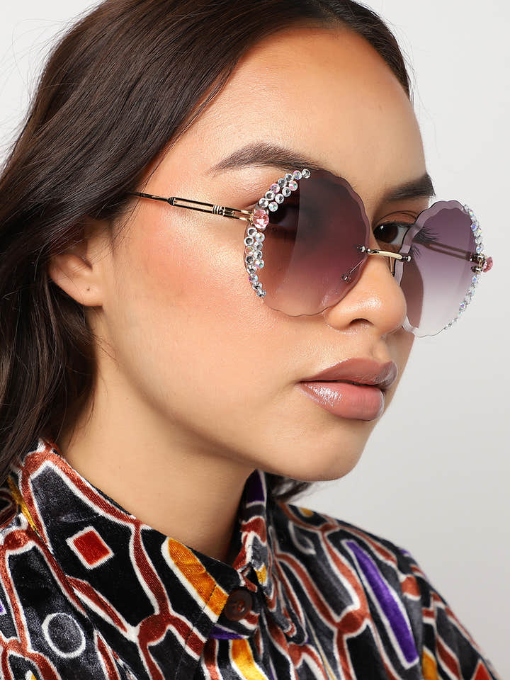 Brown Round Sunglass