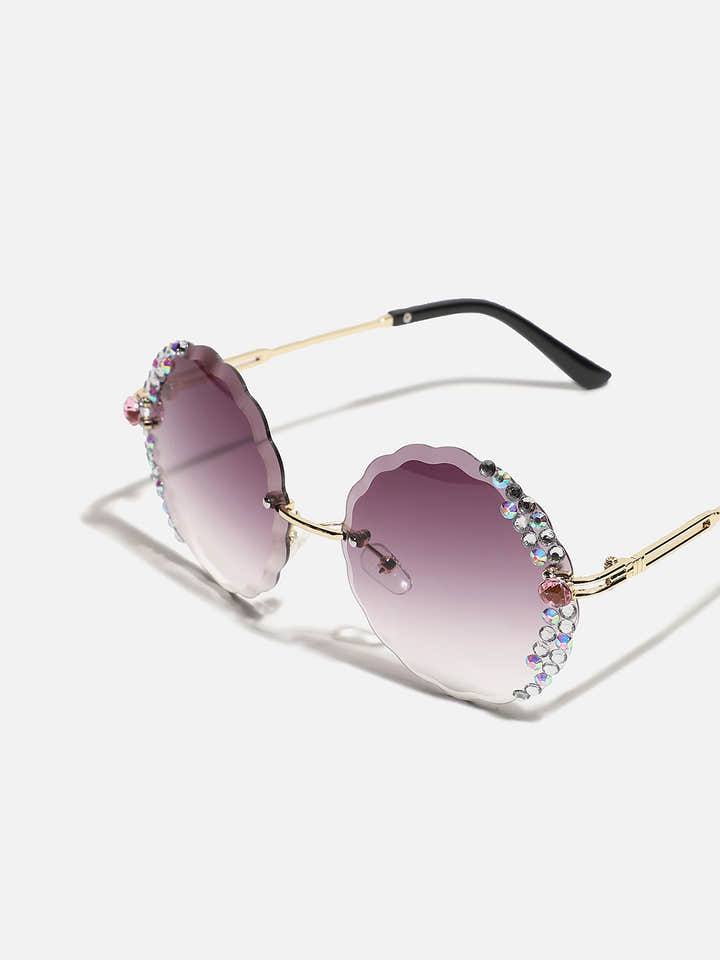 BROWN ROUND SUNGLASS