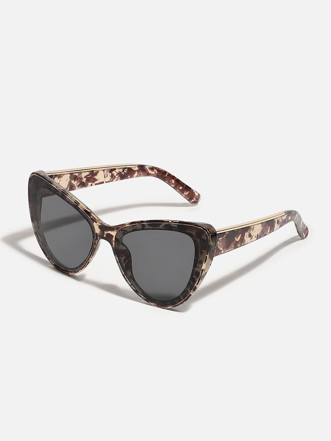 Animal Print Frame Tinted Lens Cat Eye Sunglass