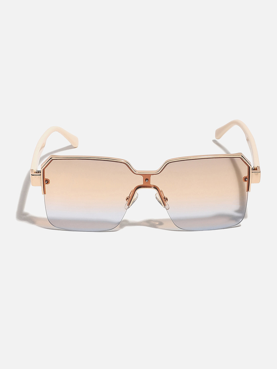 Gold Rectangular Sunglasses