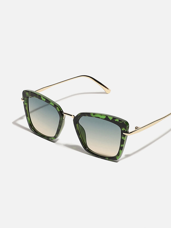 WOMEN TINTED LENS GOLD COLOUR OVERSIZED SUNGLASS