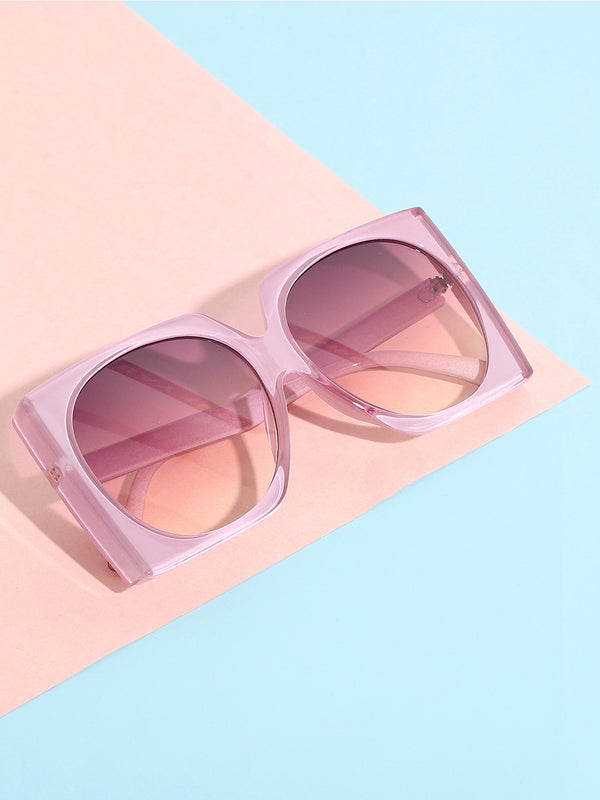 Purple Colour Tinted Lens Oversized Sunglass