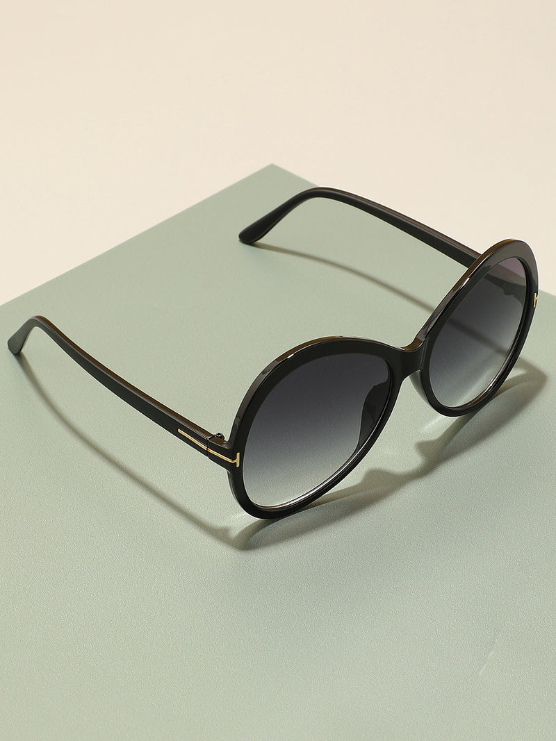 Tinted Lens Black Frame Oversized Sunglass
