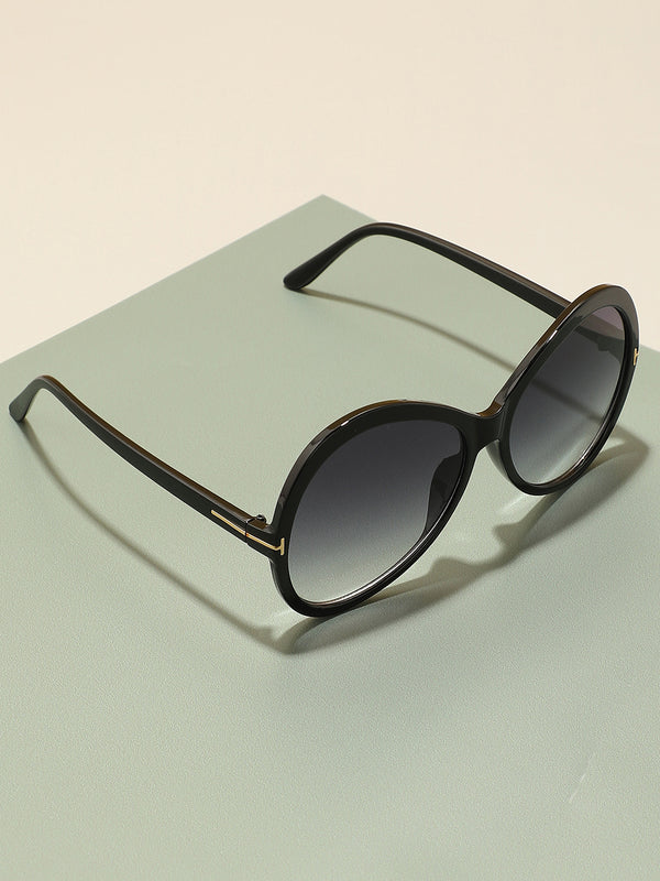 Tinted Lens Black Frame Oversized Sunglass