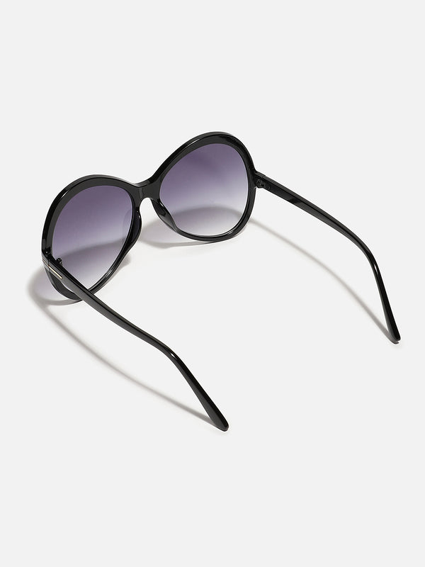 Tinted Lens Black Frame Oversized Sunglass