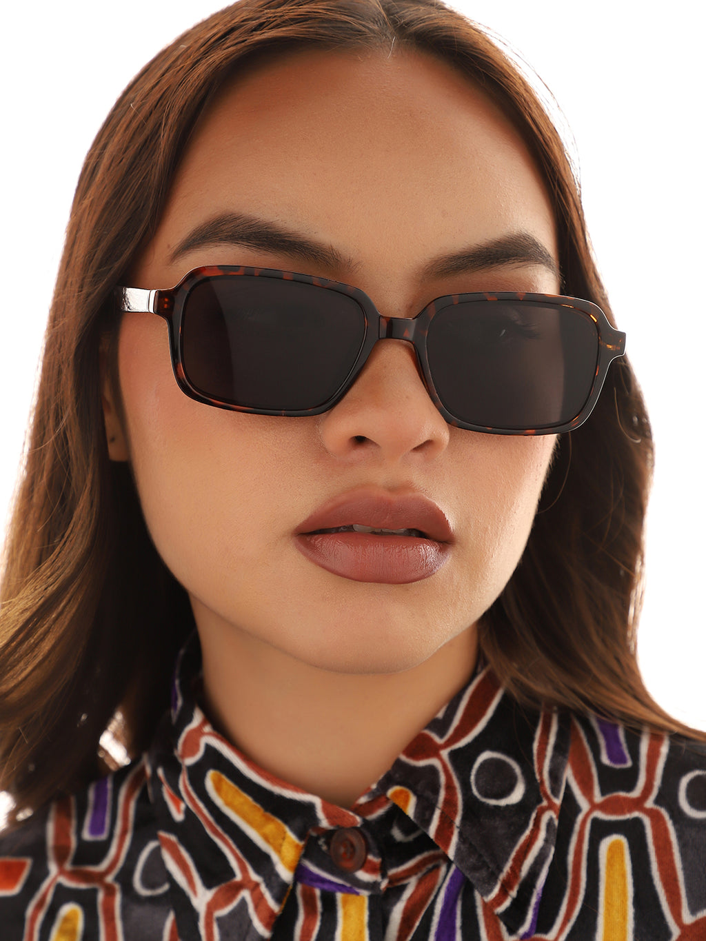 Brown Hexagonal Sunglass