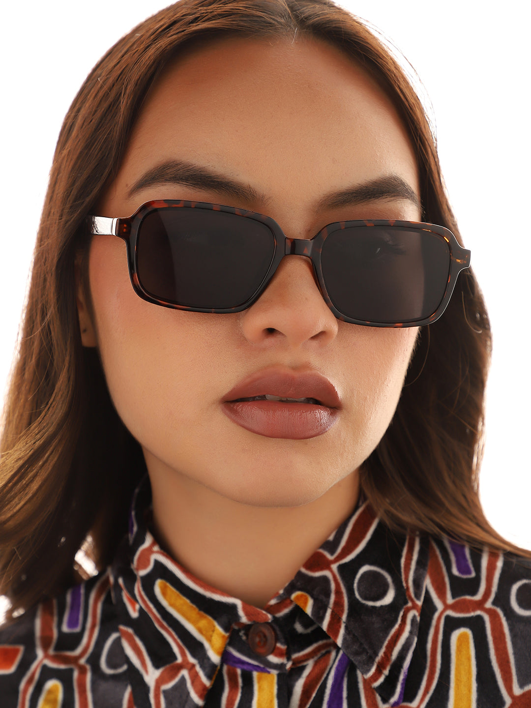 Brown Hexagonal Sunglass