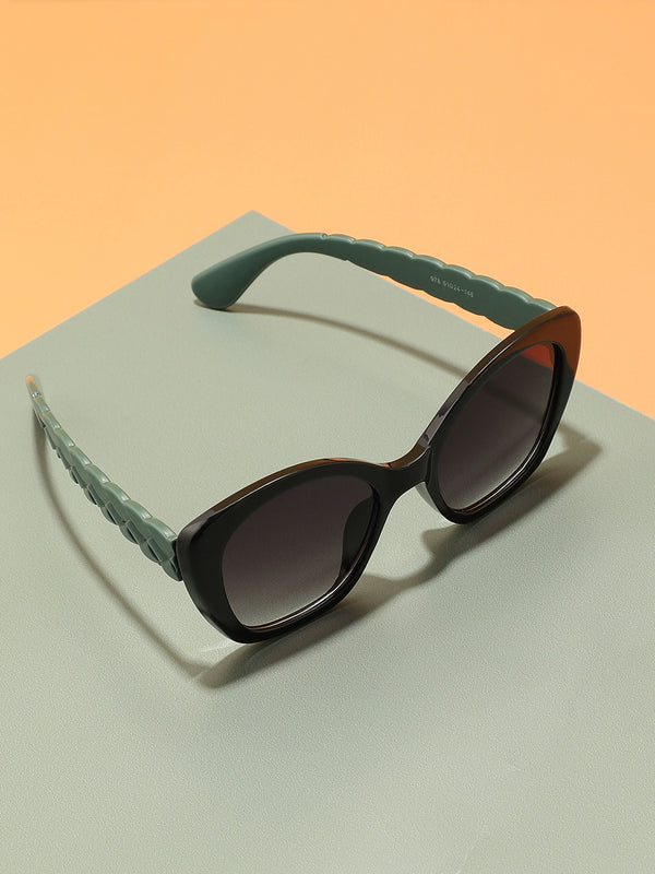 Tinted Lens Black Frame Oversized Sunglasses