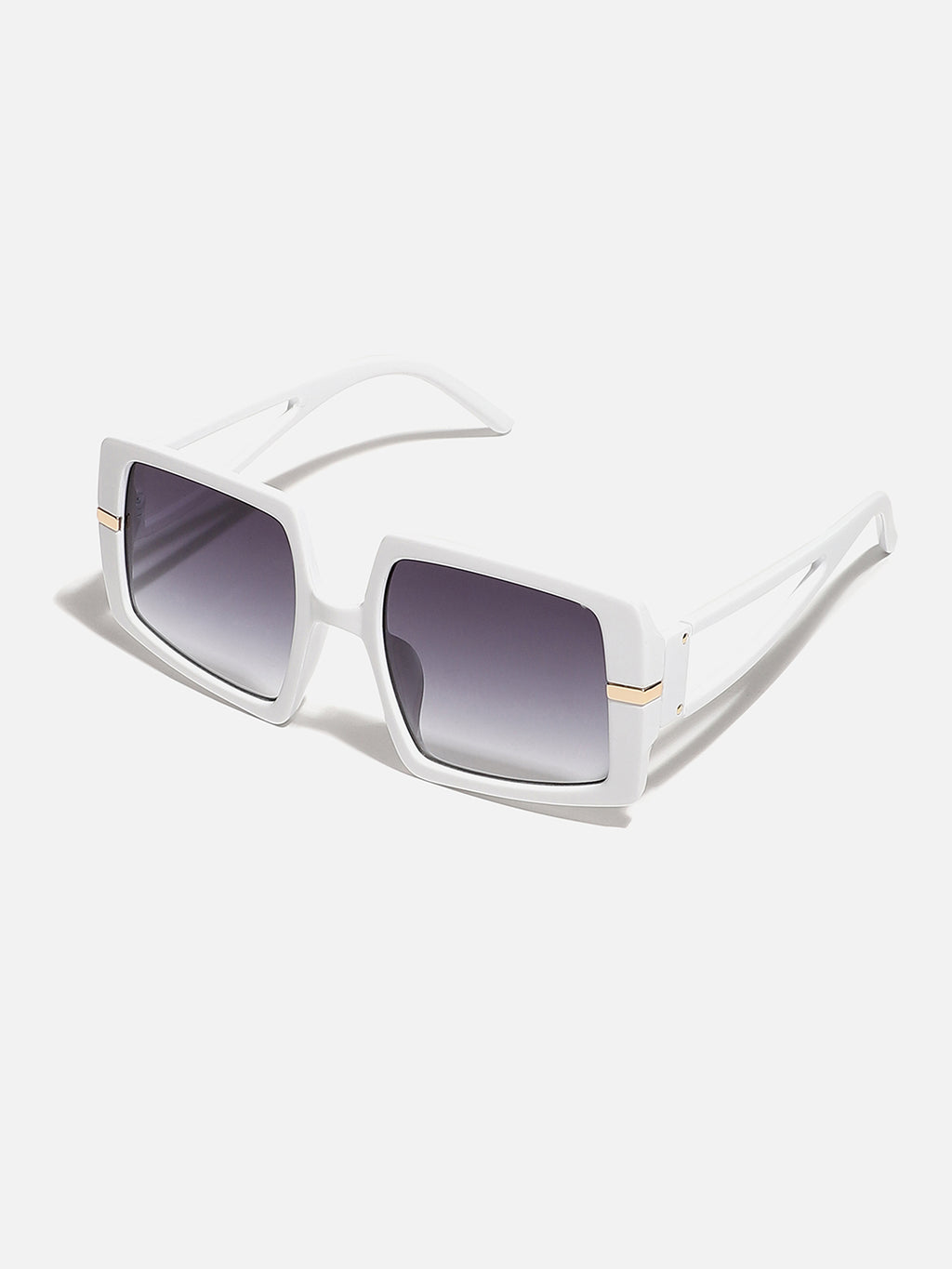 Tinted Lens White Frame Oversized Sunglass