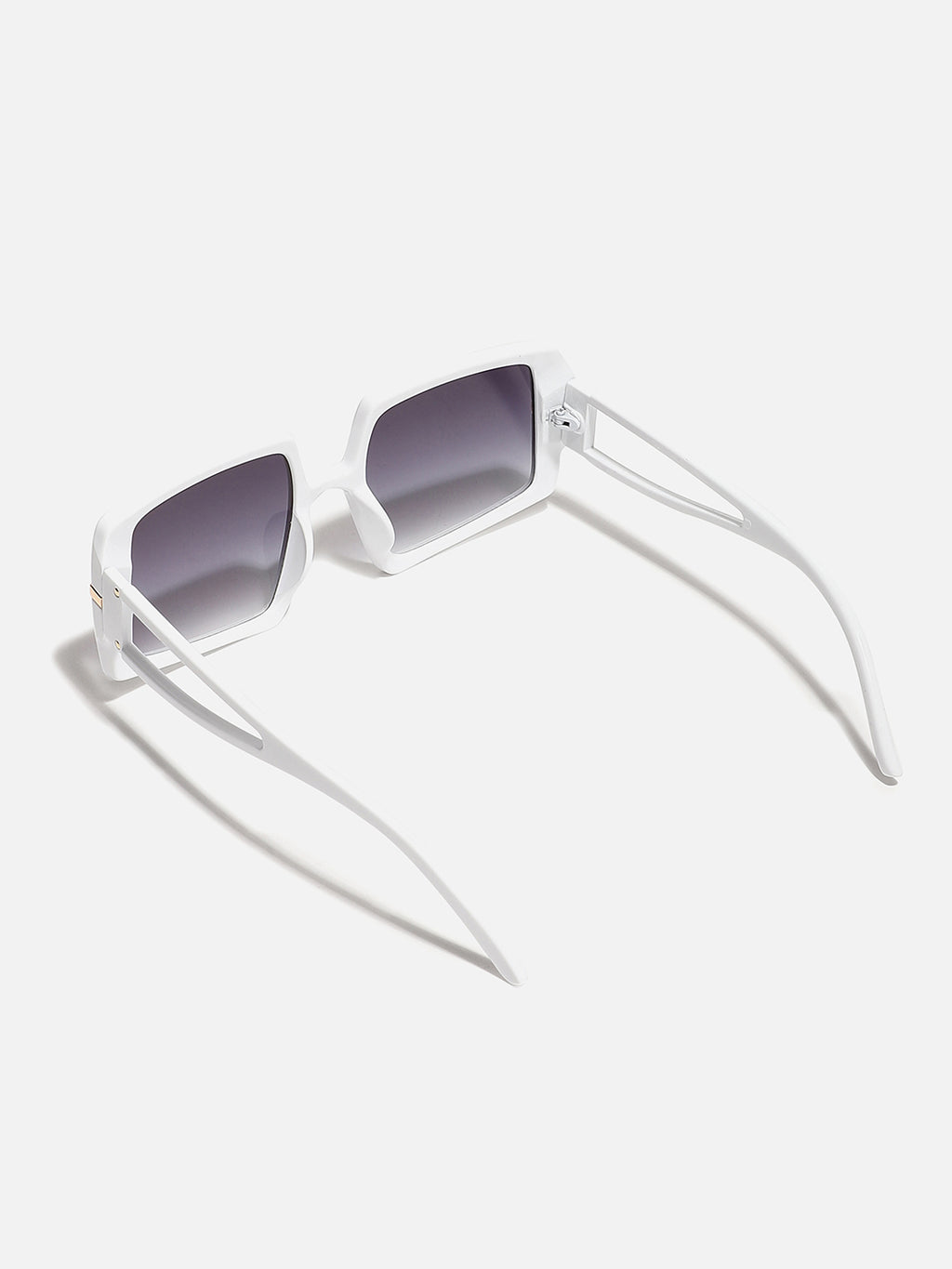 Tinted Lens White Frame Oversized Sunglass