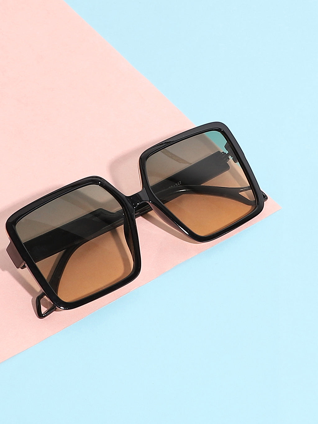 Tinted Lens Black Frame Oversized Sunglass