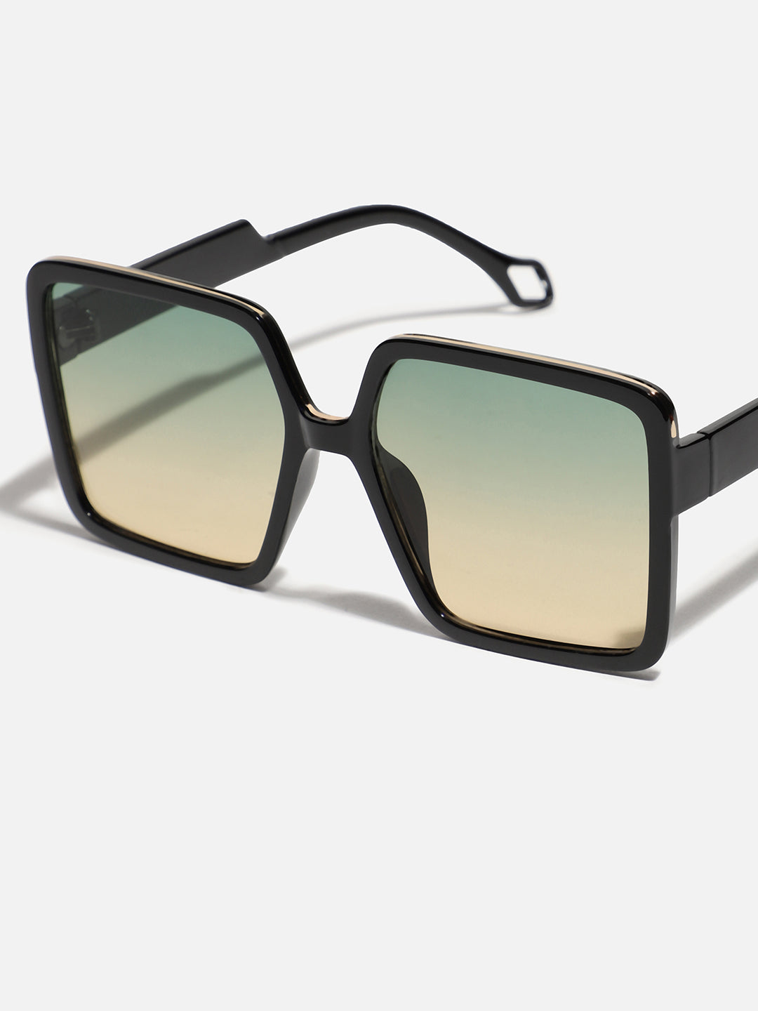 WOMEN TINTED LENS BLACK FRAME OVERSIZED SUNGLASS