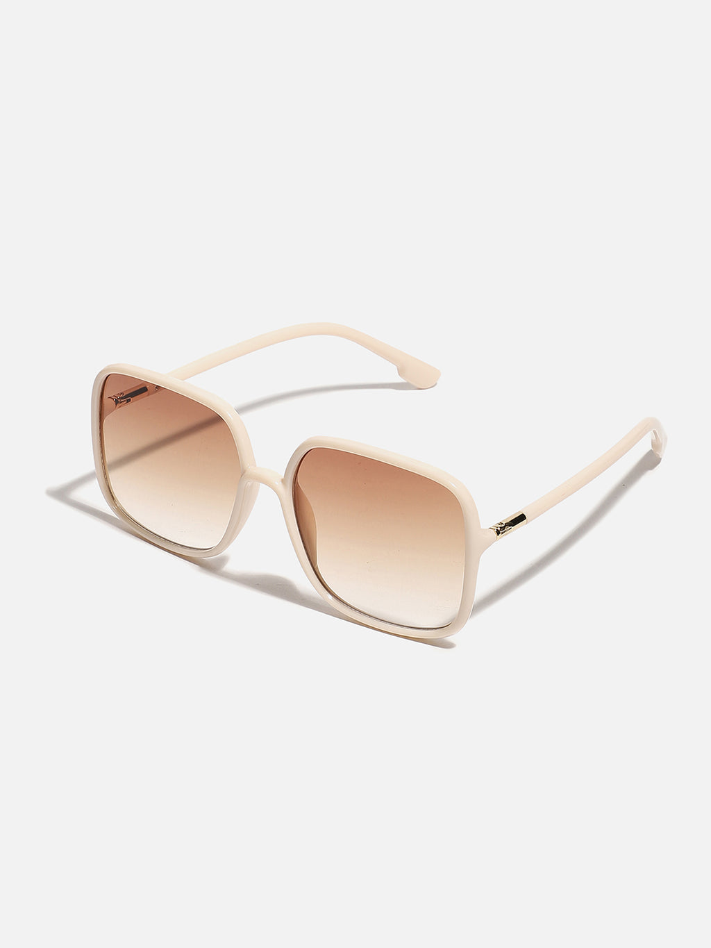 Tinted Lens Nude Colour Frame Oversized Sunglass