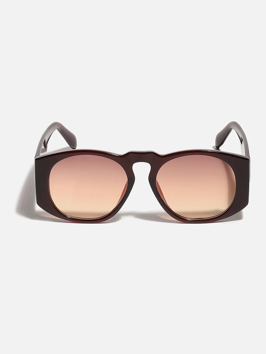 Tinted Lens Black & Wine Colour Frame Oversized Sunglass