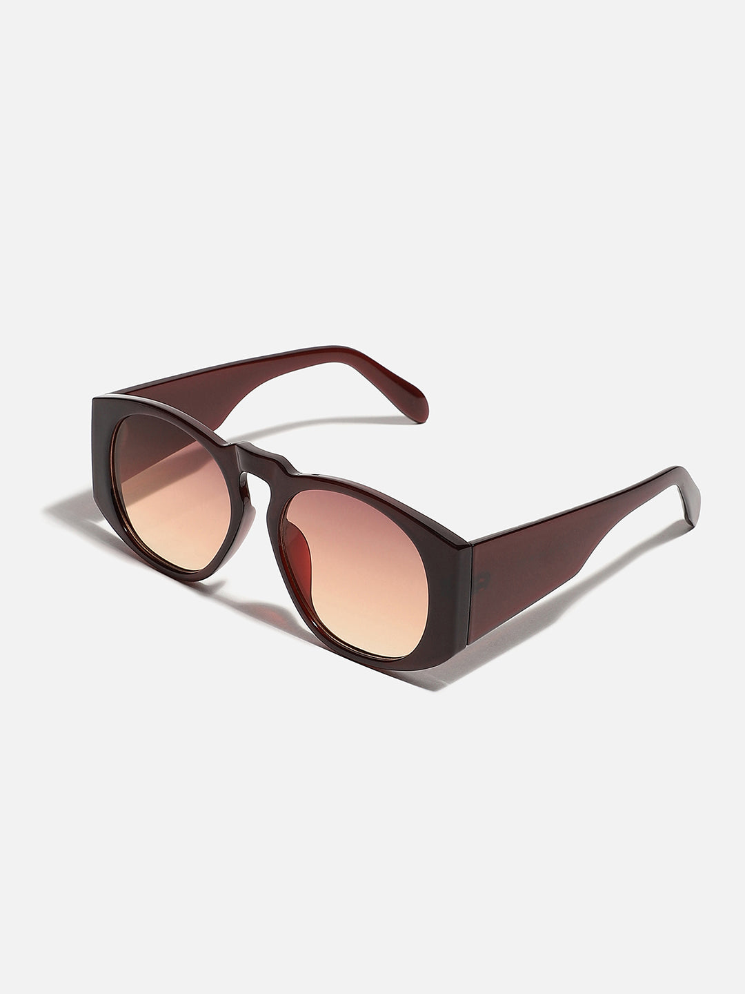 Tinted Lens Black & Wine Colour Frame Oversized Sunglass