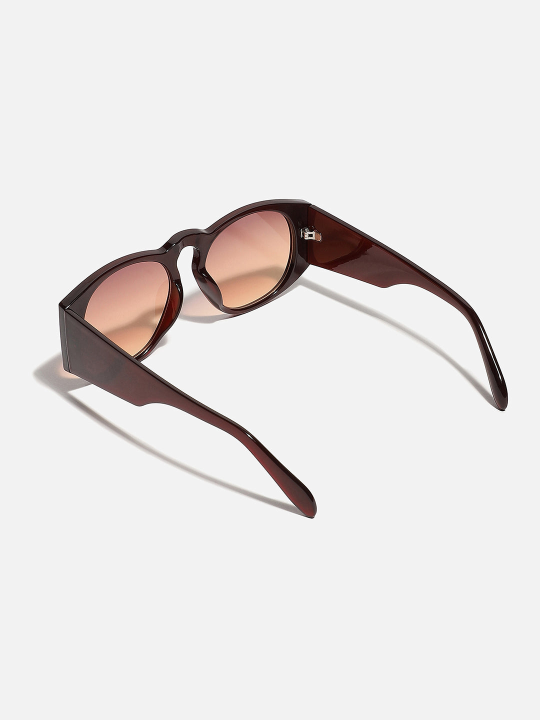 Tinted Lens Black & Wine Colour Frame Oversized Sunglass