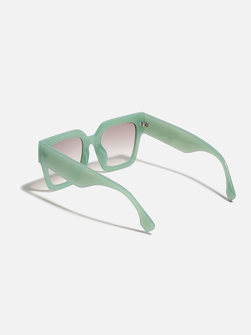 Tinted Lens Green Frame Oversized Sunglass