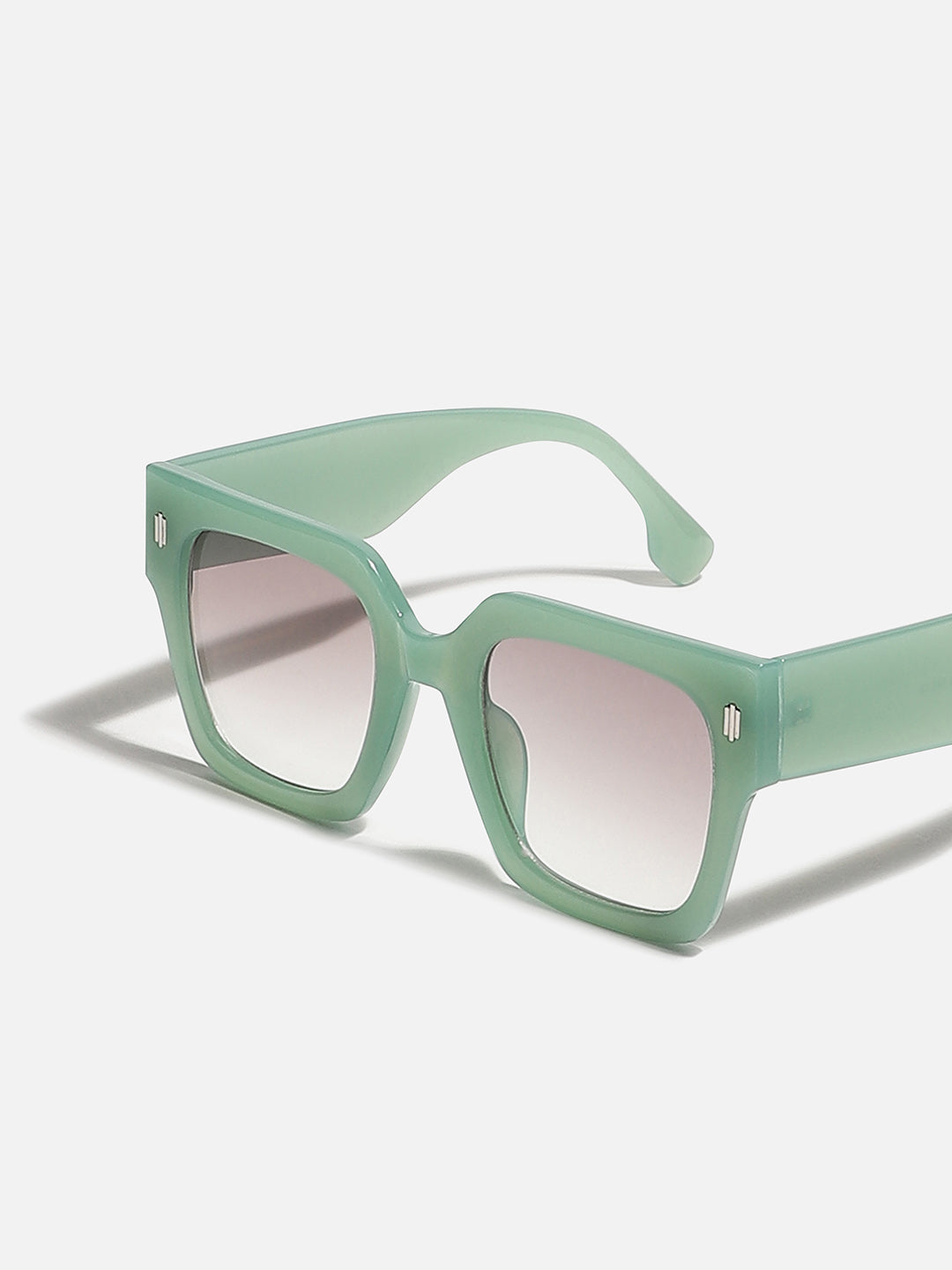 WOMEN TINTED LENS GREEN FRAME OVERSIZED SUNGLASS