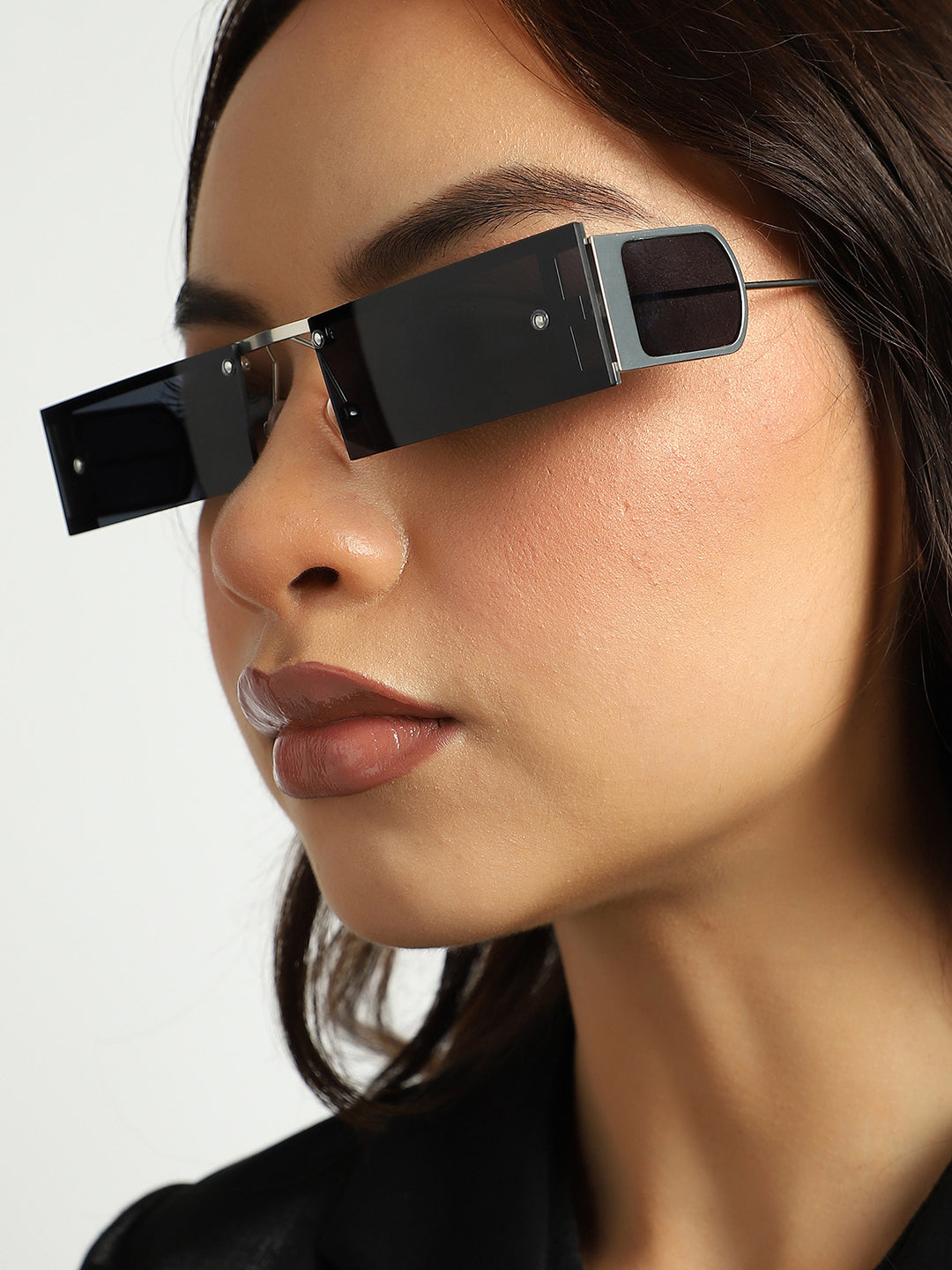 Black Rectangular Sunglass