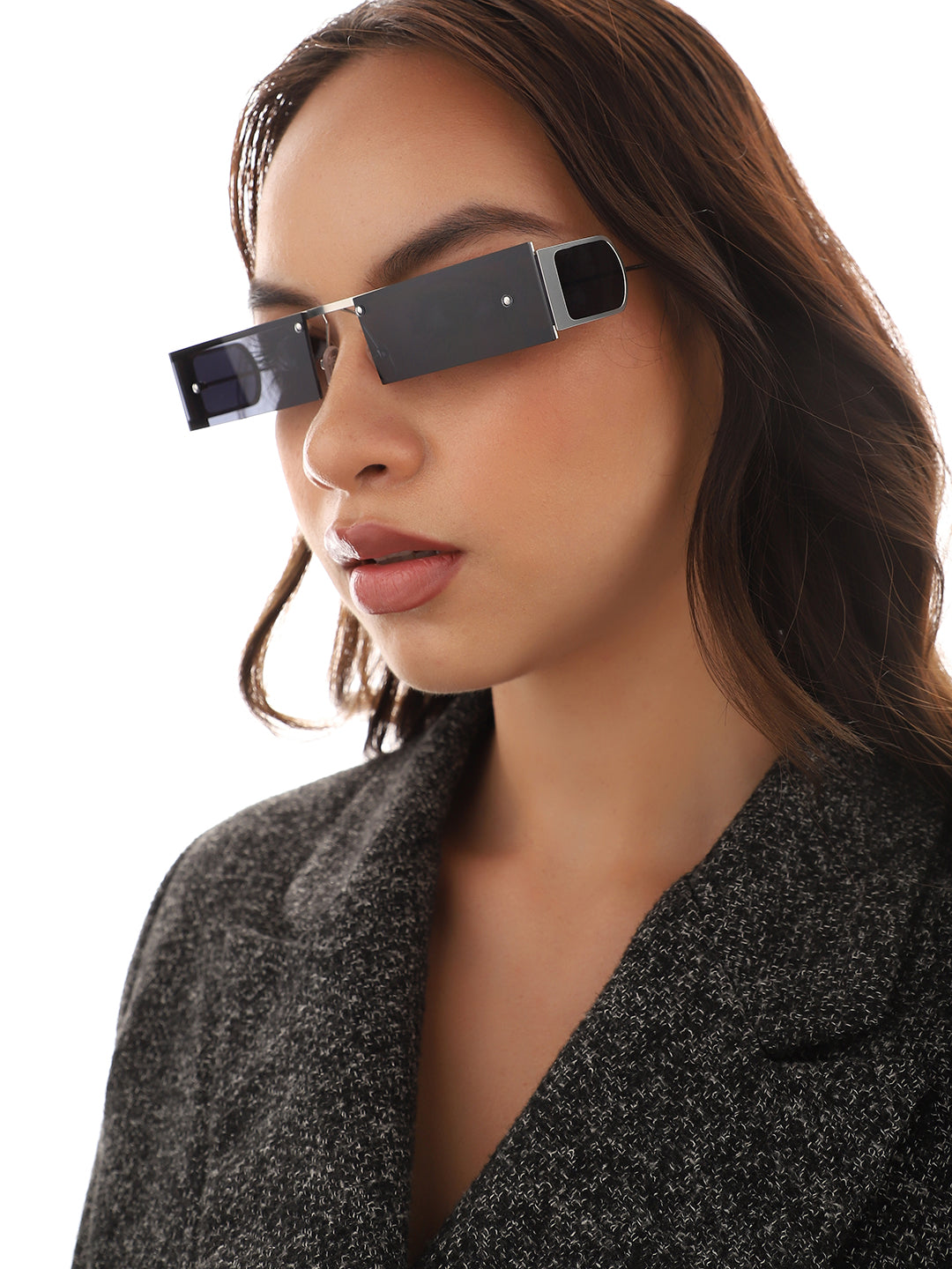 Black Rectangular Sunglass