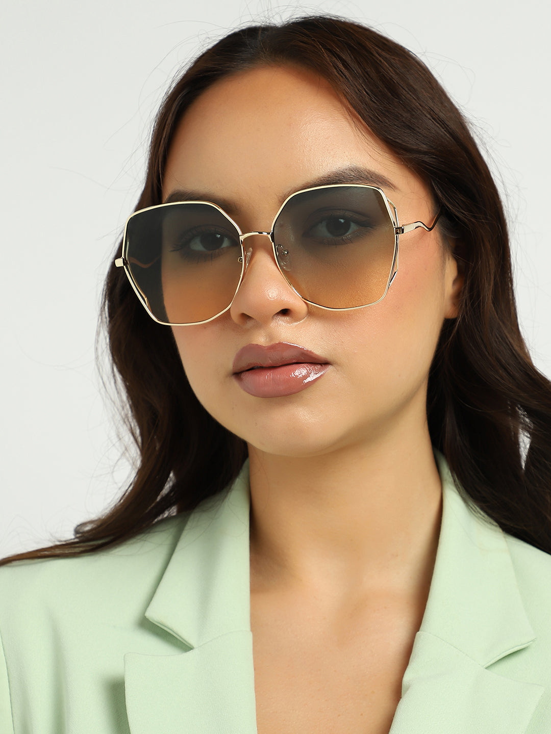 Gold Oversized Sunglass