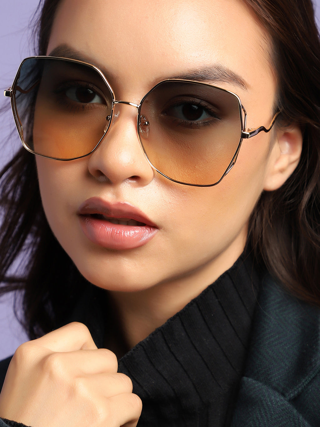 Gold Oversized Sunglass