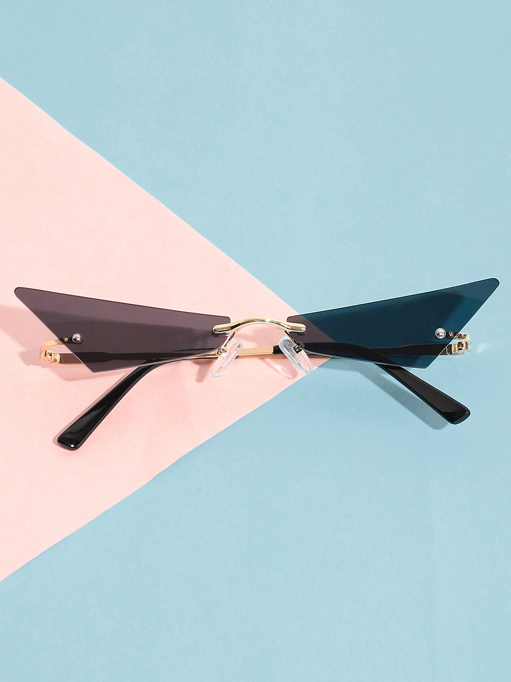 Gold Frame Tinted Lens Cat Eye Sunglasses