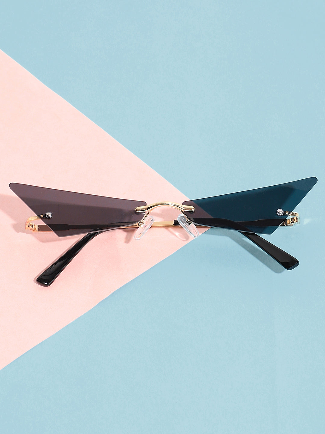 Gold Frame Tinted Lens Cat Eye Sunglasses