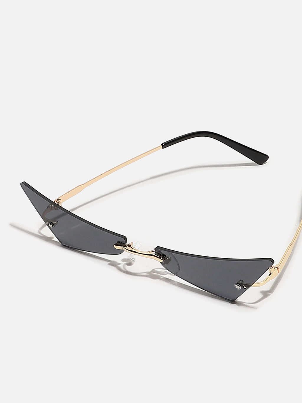 HAUTE SAUCE GOLD FRAME TINTED LENS CAT EYE SUNGLASSES