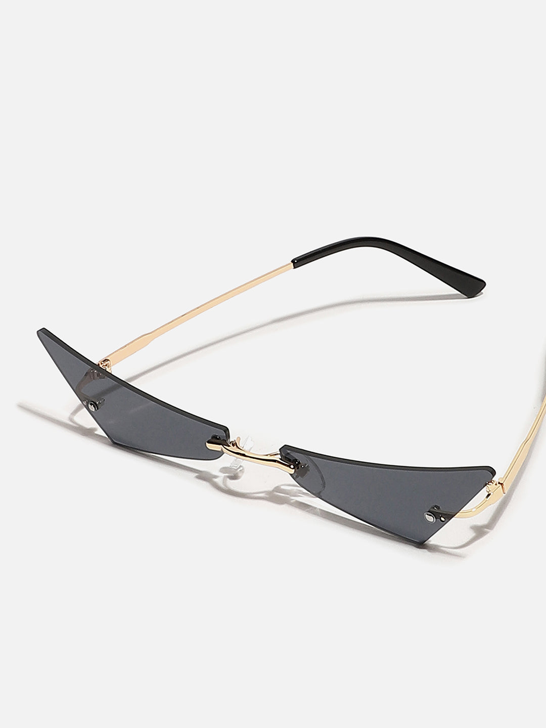 HAUTE SAUCE GOLD FRAME TINTED LENS CAT EYE SUNGLASSES