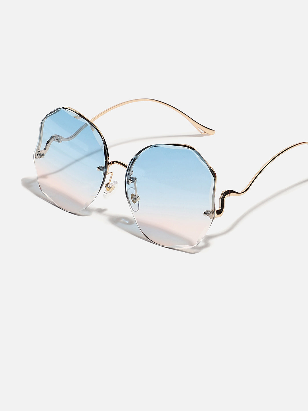 HAUTE SAUCE GOLD ROUND SUNGLASSES