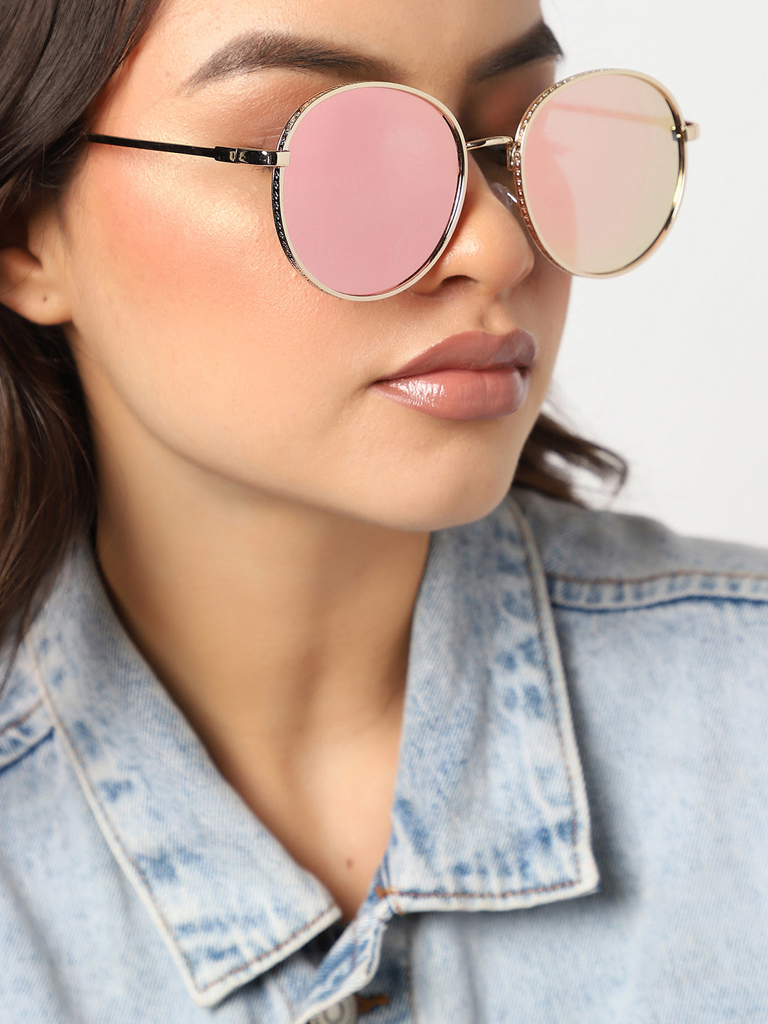 Gold Round Sunglass