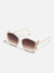 TINTED BROWN LENS GOLD FRAME OVERSIZED SUNGLASS