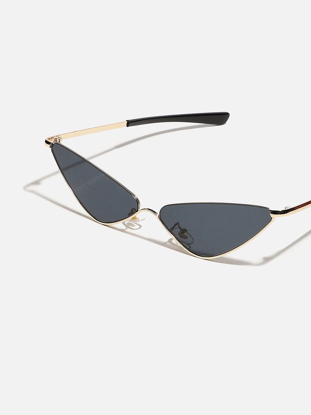 GOLD FRAME TINTED LENS CAT EYE SUNGLASS